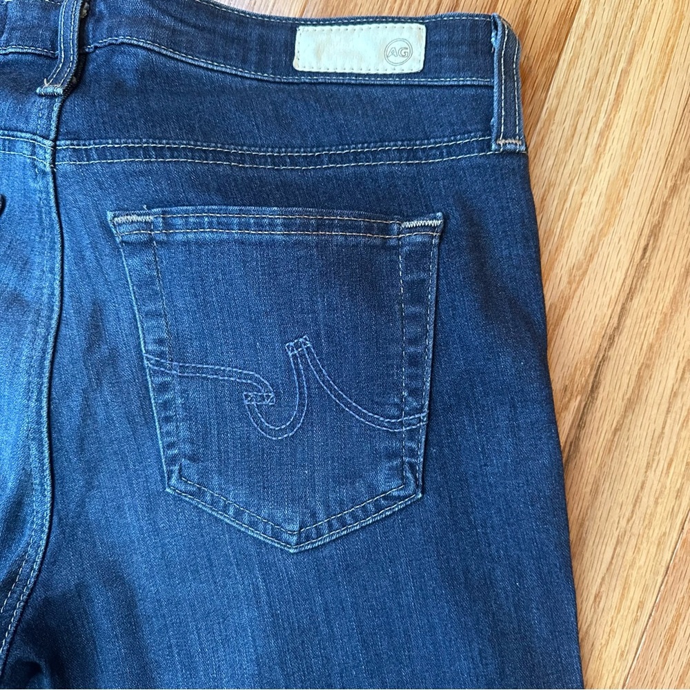 AG Adriano Goldschmied Dark Blue Prima Crop Mid-rise Jeans - Picture 7 of 8